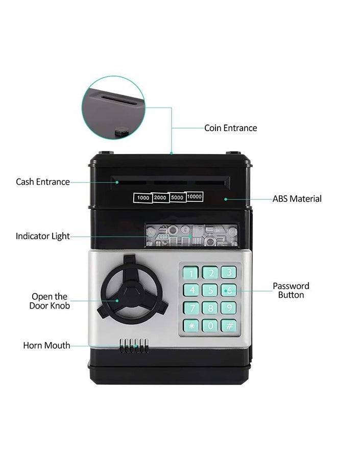 أوتاد صندوق توفير المال الإلكتروني مع كلمة المرور تصميم مفصل فريد من نوعه دائم 8x6x6inch - Image 4